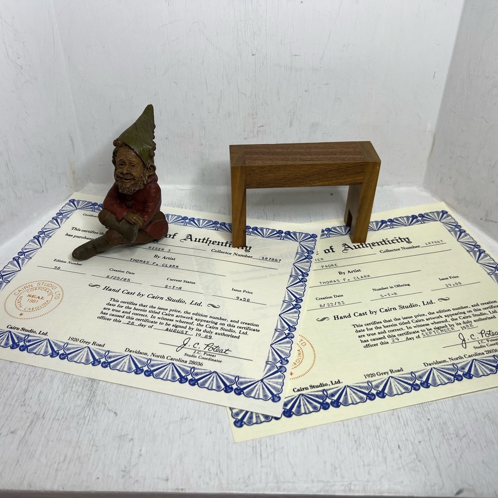 Vintage 1983/1985 Tom Clark Padre & Riser 3 - Both with COA